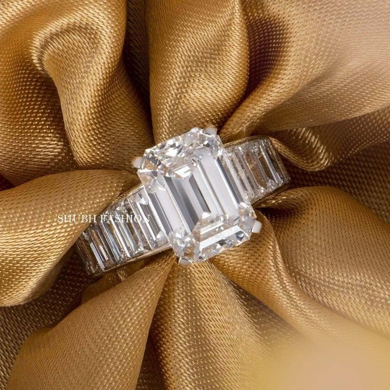 Angelina Jolie's Engagement Ring, Angelina Jolie Emerald Cut Ring, Emerald Cut Engagement Ring, Most Gorgeous Engagement Rings in HOLLYWOOD image 1