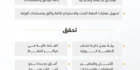 "وزير النقل" يدشّن مشروع مركز الرقمنة والمعالجة الفنية ويطلق منصة "مستنداتك"