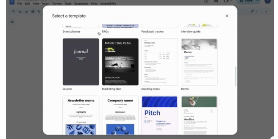 جوجل تضيف 40 قالبًا جديدًا إلى خدمة المستندات
