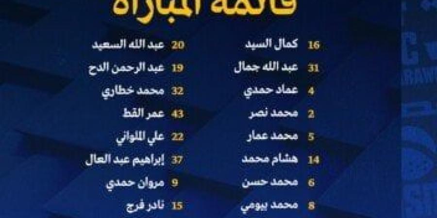 قائمة الإسماعيلي لمواجهة بيراميدز بالدوري.. زيدان والنبريصي في الهجوم