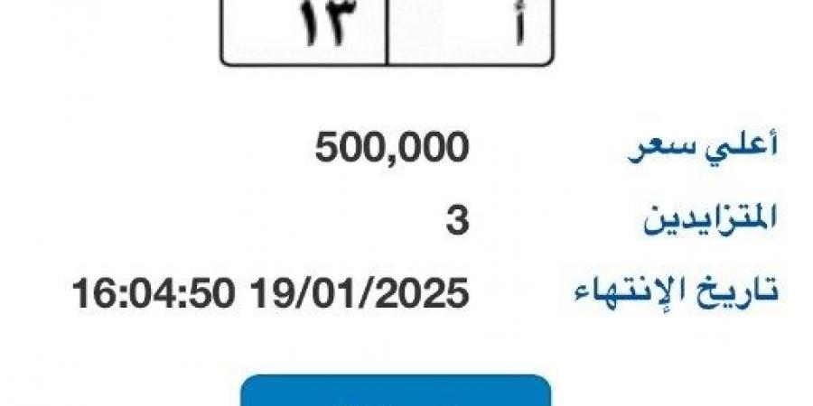 بوابة مرور مصر تطرح لوحة مميزة بـ 500 ألف جنية