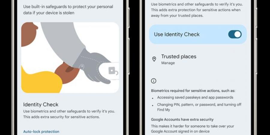 جوجل تكشف عن ميزة التحقق من الهوية لحماية هواتف اندرويد من السرقة